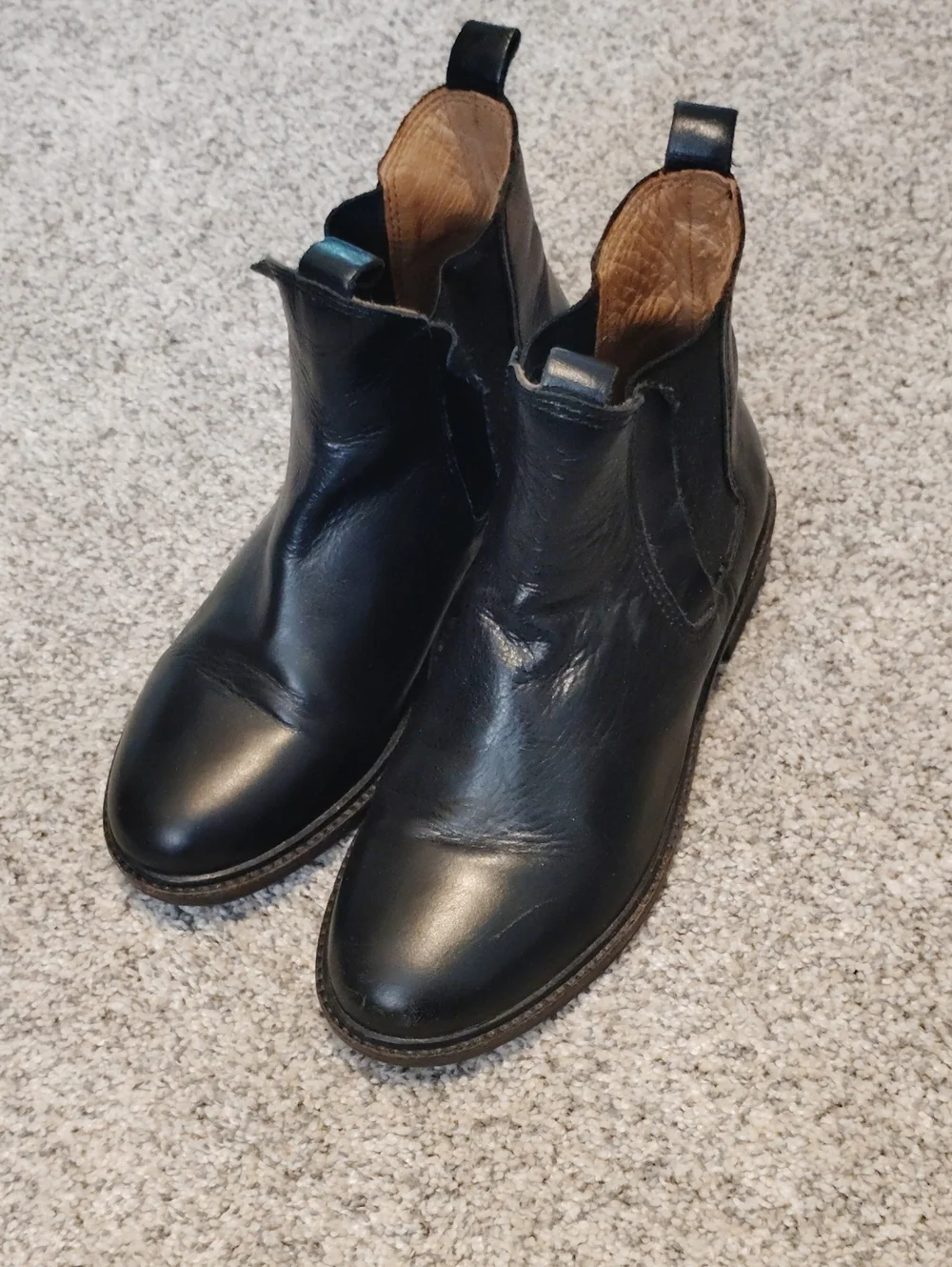 Zara Black Leather Kid's Chukka Boots